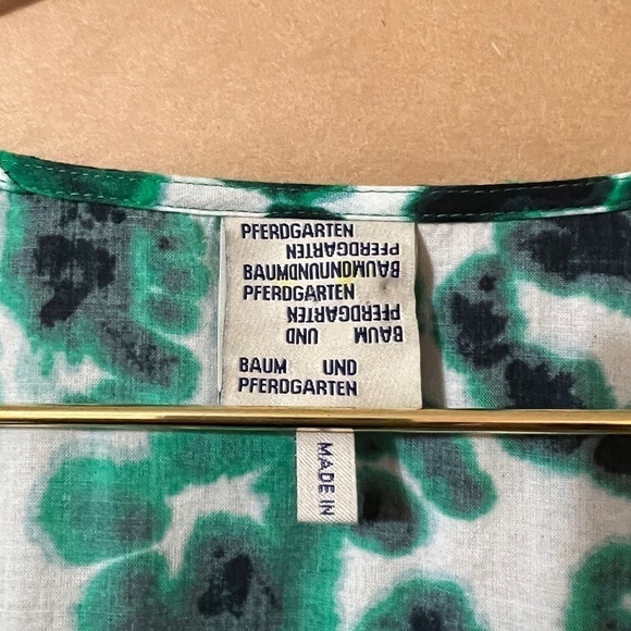 Baum und Pferdgarten Anise Dress Floating Flower Green Popover Mini Size XS (34) - Picture 3 of 12